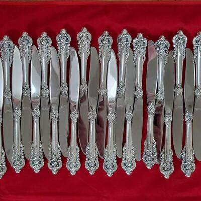 Wallace Grande Baroque Sterling Silver Flatware 177 Pieces