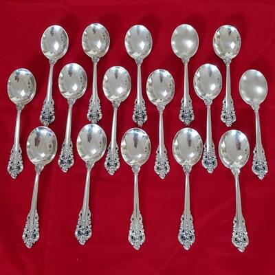 Wallace Grande Baroque Sterling Silver Flatware 177 Pieces