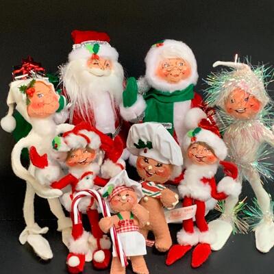 Lot 368 Annalee Dolls: Santa, Elves and More