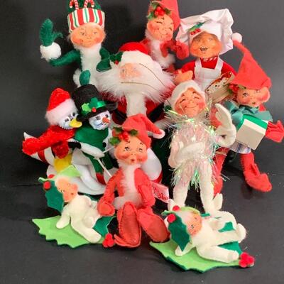 Lot 369 Annalee Dolls: Elves, Snowman and More