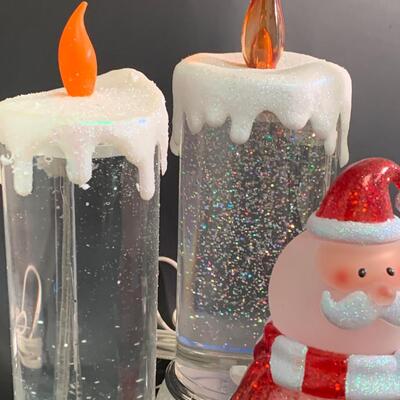 Lot 375: Coloring Changing Candles and Santa Snowglobe