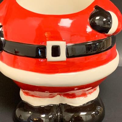 Lot 453 Dept 56 Santa Ornaments and Santa Cookies Jar