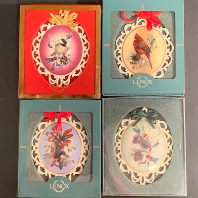 Lot 458: Vintage Lenox Holiday Bird Ornaments
