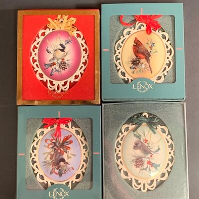 Lot 458: Vintage Lenox Holiday Bird Ornaments