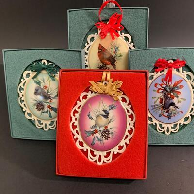 Lot 458: Vintage Lenox Holiday Bird Ornaments