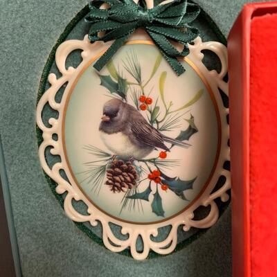 Lot 458: Vintage Lenox Holiday Bird Ornaments