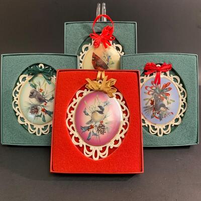 Lot 458: Vintage Lenox Holiday Bird Ornaments