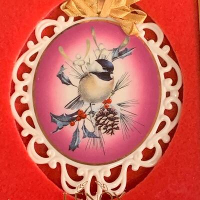 Lot 458: Vintage Lenox Holiday Bird Ornaments