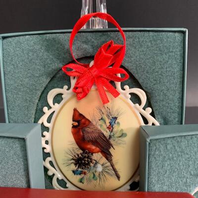 Lot 458: Vintage Lenox Holiday Bird Ornaments