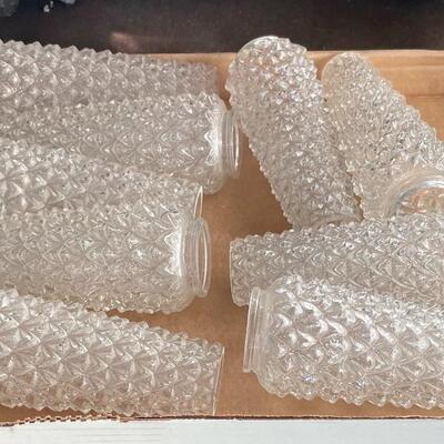 Vintage Glass Crystal Chandelier Hanging Lamp Light