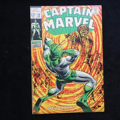 Captain Marvel #10 (1969,Marvel)  5.5 FN-