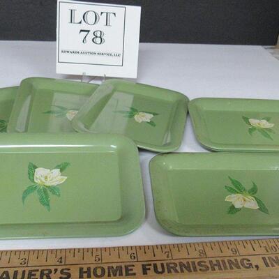 Old Tin Small Trays Set of 8