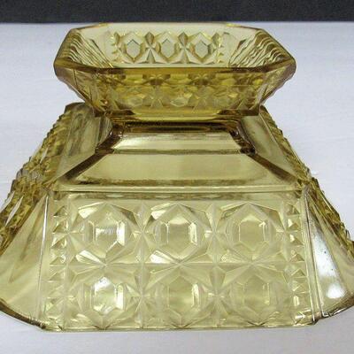 Nice Old Pressed Glass Small Footed Dish
