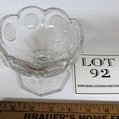 Old Glass Footed Dish