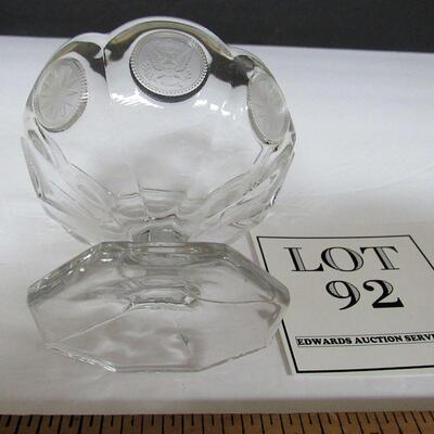 Old Glass Footed Dish