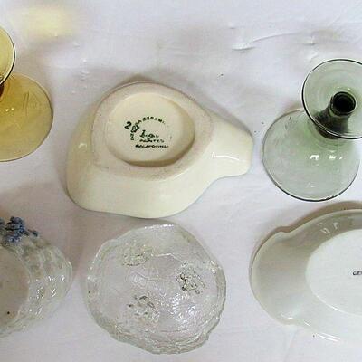 Lot of Vintage Salt Dips, Nut Dish and Cordials, Germany, California