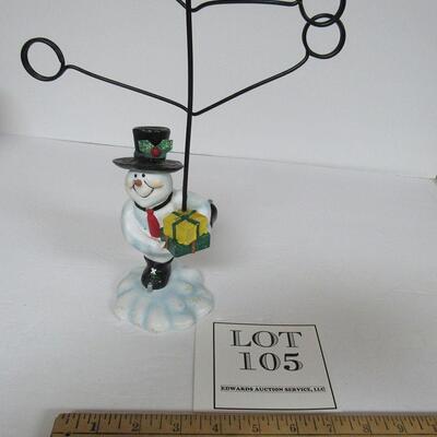 Snowman Christmas Card or Ornament Holder