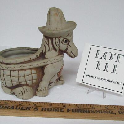 Pottery Donkey Planter