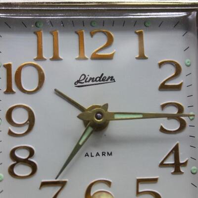 Antique Linder Made in Japan Windup Travel Alarm Clock