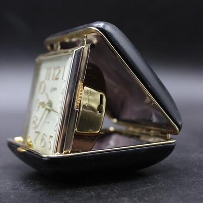 Antique Linder Made in Japan Windup Travel Alarm Clock