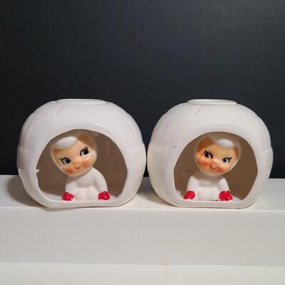 Lot 184: Pair of Candle Holders: Vintage, Howard Holt, Japan, Rare