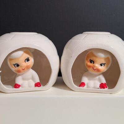 Lot 184: Pair of Candle Holders: Vintage, Howard Holt, Japan, Rare