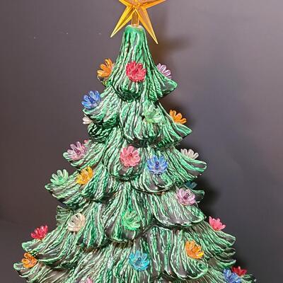 Lot 443: Vintage Ceramic Christmas Tree (13 inches tall)