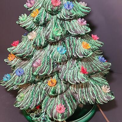 Lot 443: Vintage Ceramic Christmas Tree (13 inches tall)