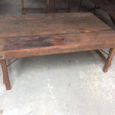 Antique Rustic Folding Coffee Table