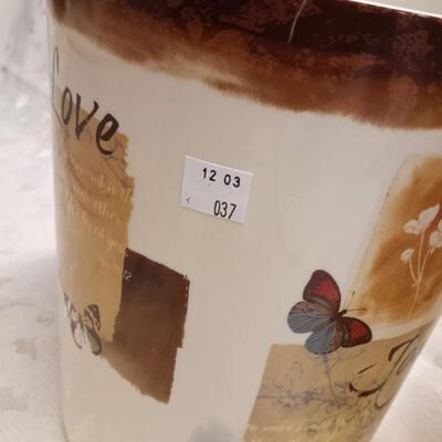 "Hope Faith Love" waste basket