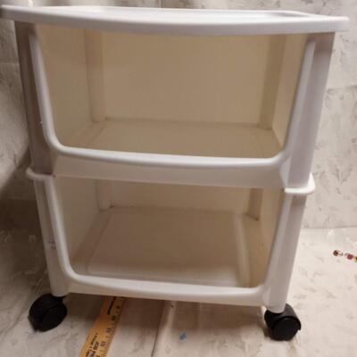 2 tier rolling storage tote