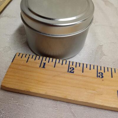 24 Small metal containers w lids