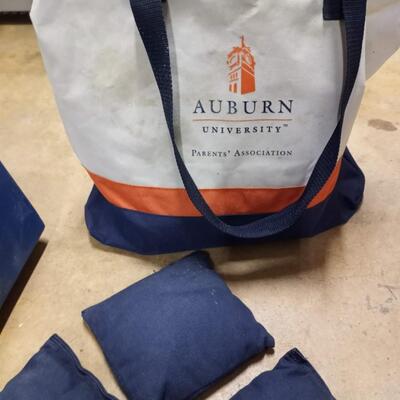 Auburn Cornhole board game set with 8 bean bags
