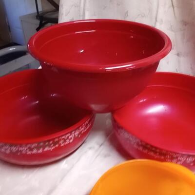 Colorful plastic containers