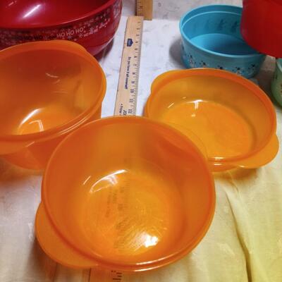 Colorful plastic containers