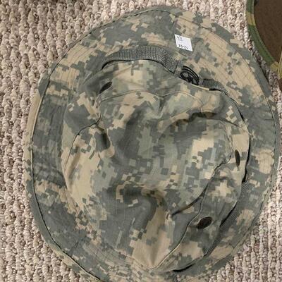 digital camo, full brim military camo cap