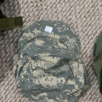 digital camo, military patrol cap