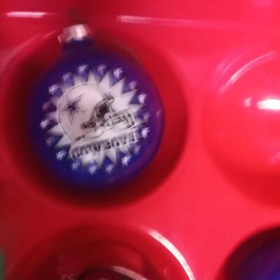 double decker ornament holder, with ornaments