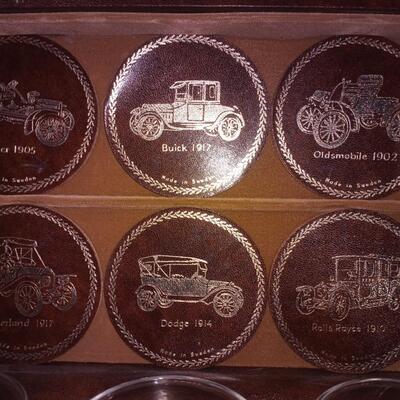 Faux Veterans Cars Box Glass Set