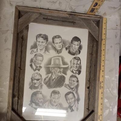 Framed John Wayne print