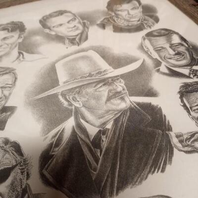 Framed John Wayne print