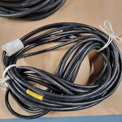 heavy duty extension cord, black w white plug