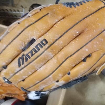 Huge box sports; soccer, baseball gloves, helmets