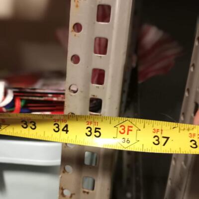 large industrial metal shelf