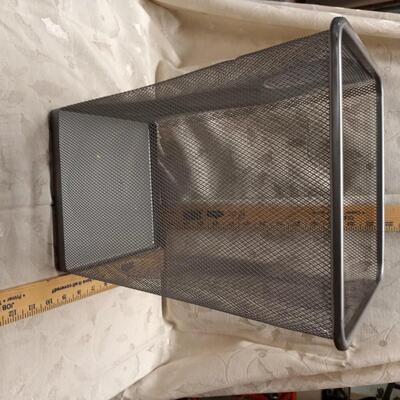 metal wastebasket