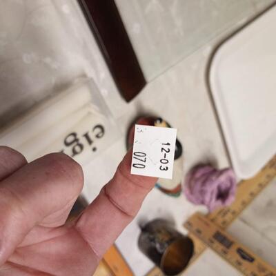 misc; trays candles; duck