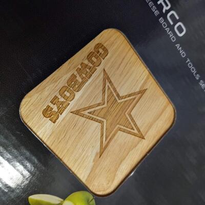 NFL Cowboys Cheese board and tools set