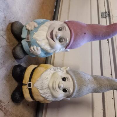 Pair of garden gnomes