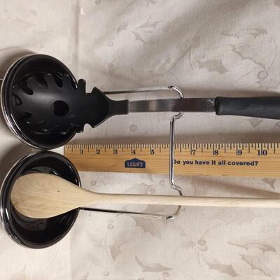 Rolling pin, plate, double spoon rest