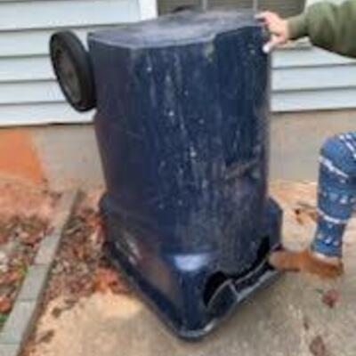 Rolling trash can dumpster, AS IS